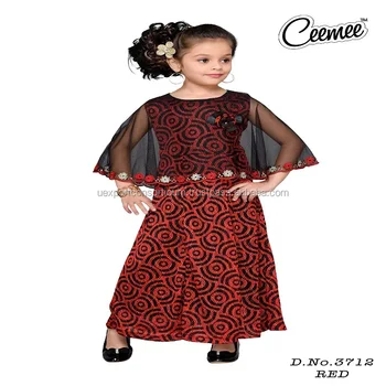 red colour frock for kids