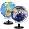 Illuminated World Globe,Three-dimensional embossed pattern, Satellite image andadministrative map
