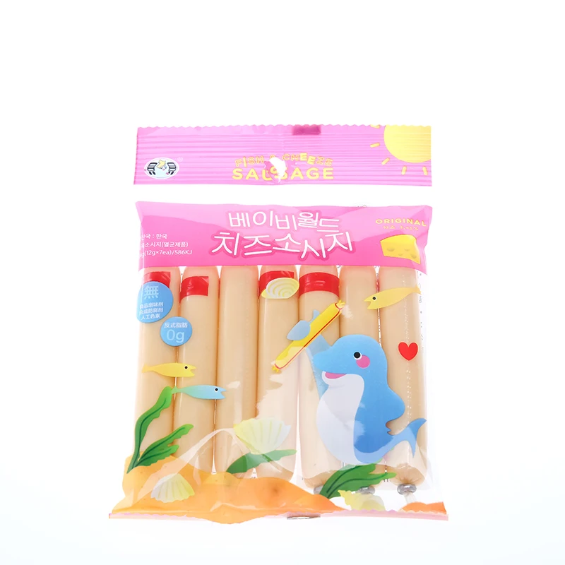 
Korea made soft food Babyworld codfish sausage 12g original 
