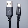 New Wholesale 1m 2.1A Fast Charging Nylon Mobile Phone Data Android Mini Type C Type-c Micro Usb Cable for iPhone for Samsung