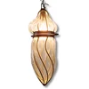 B59 Clear Mouth-Blown Glass Wrought Iron Hanging LED Lamp / Light