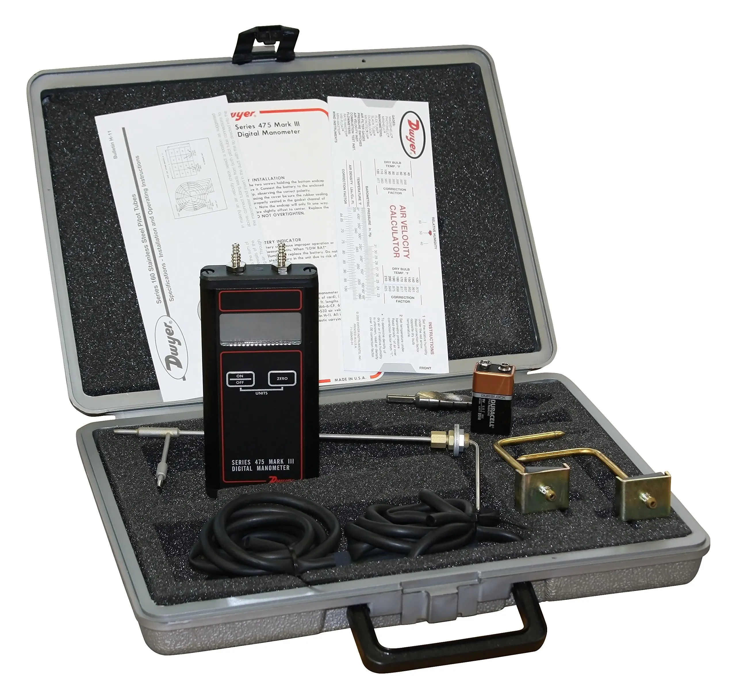 477AV6 030 psi Air Velocity/Flow Modes Dwyer® Series 477AV Handheld Digital Manometer