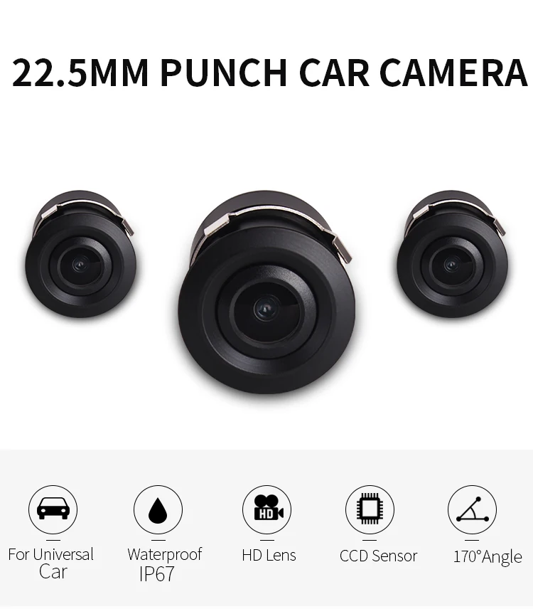 Car Back Up Hidden Camera,Rear View Reverse Camera,22.5mm Wide Angle
