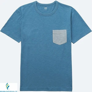 T shirt with stripe pocket Bangladeshi supplier OEM services T shirt with stripe pocket Bangladeshi supplier OEM services