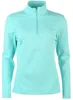 Glimmer Half Zip Rash Guard Top Ladies Base layer