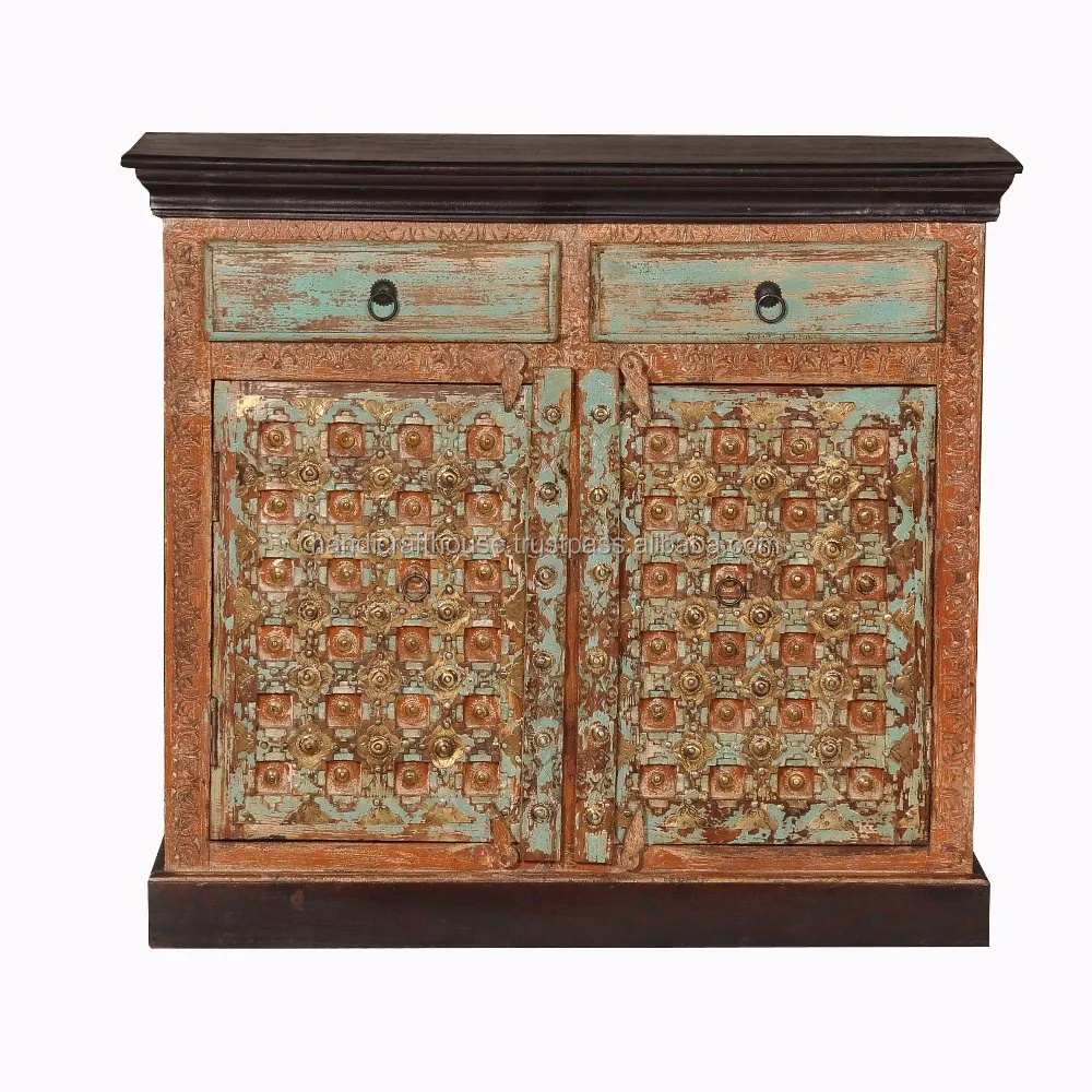 Industrial & Vintage Reclaimed Wood Living Room Jodhpur Indian