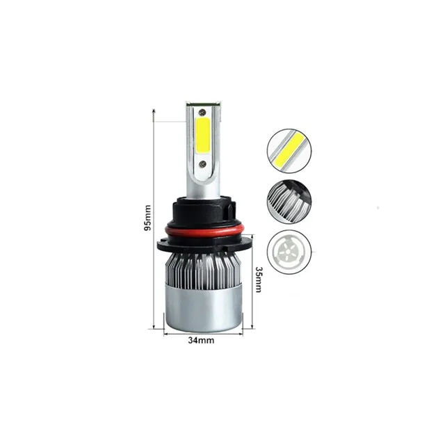 c6 car h4 led headlight bulbs automatic headlight kit