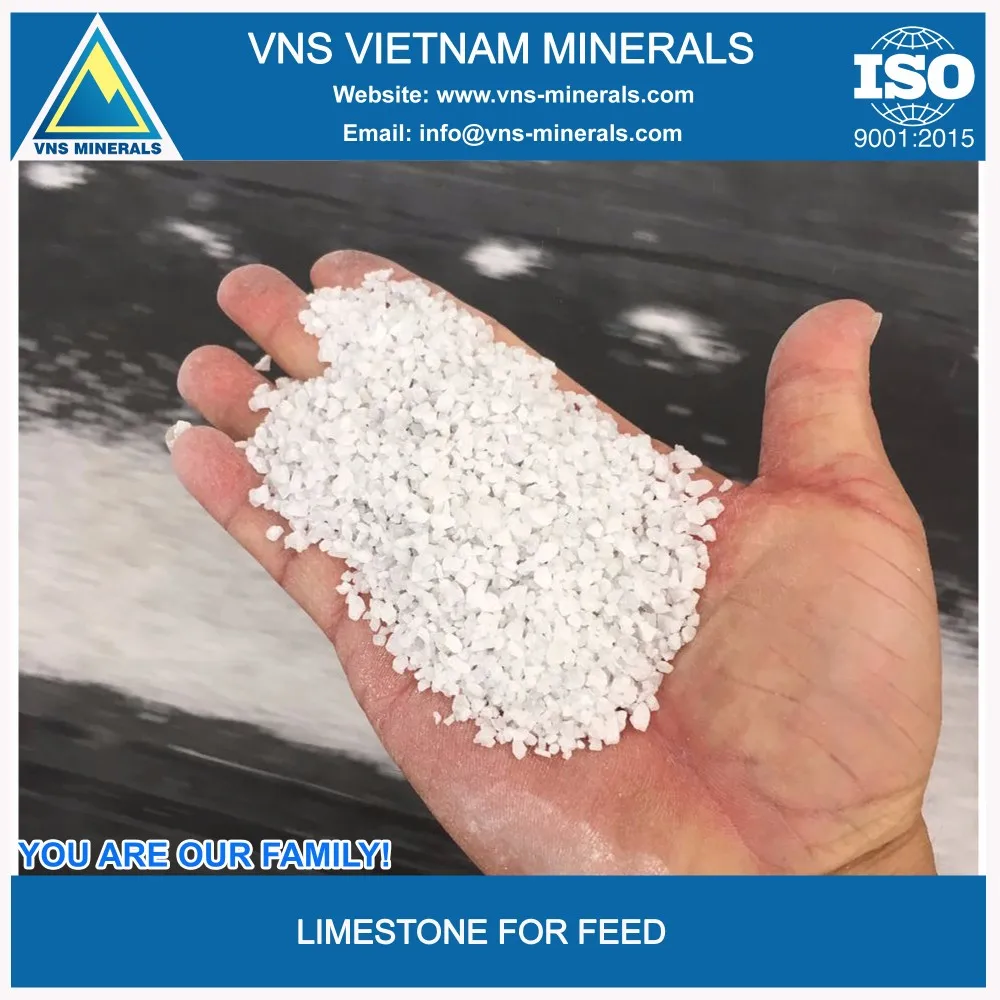 Best Quality!!! White Limestone 23mm For Poultry Feed Whiteness 90