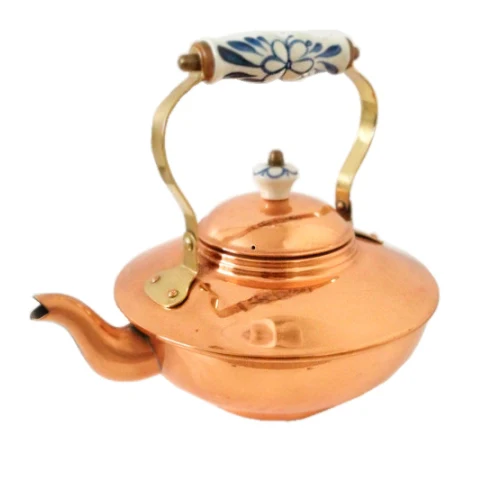 Pure Copper Tea Kettle With Brass Handle For Serving Tea & Milk Buy Pure Copper Tea Kettle