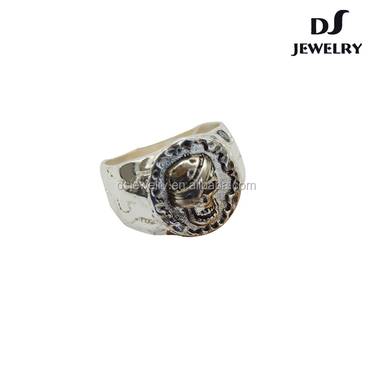 Wholesale Arabic Engraved Tanishq Silver Male Skull Jewellery Ring