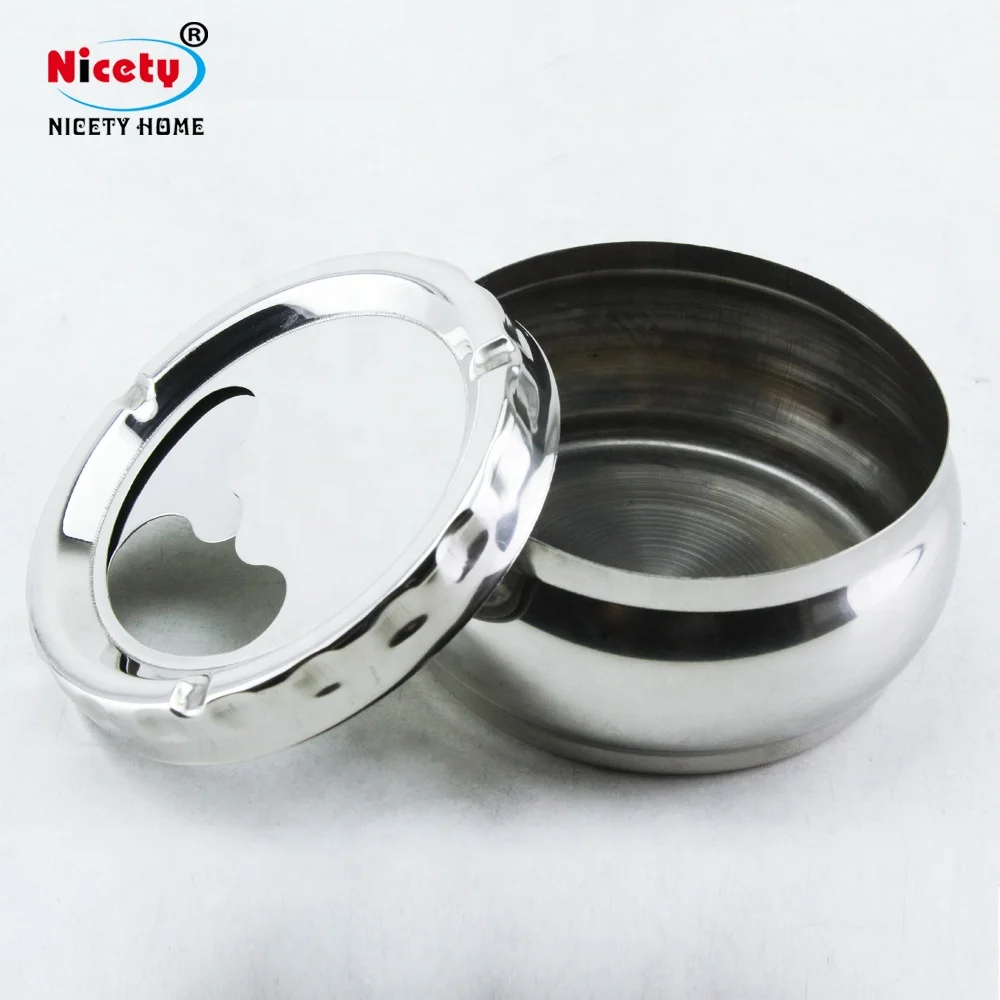 Round Spinning Stainless Steel Ashtray Smokeless Ashtray Customised