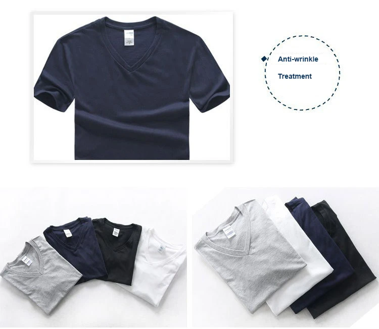 Custom T-shirt Printing Design Black V Neck T Shirt Women