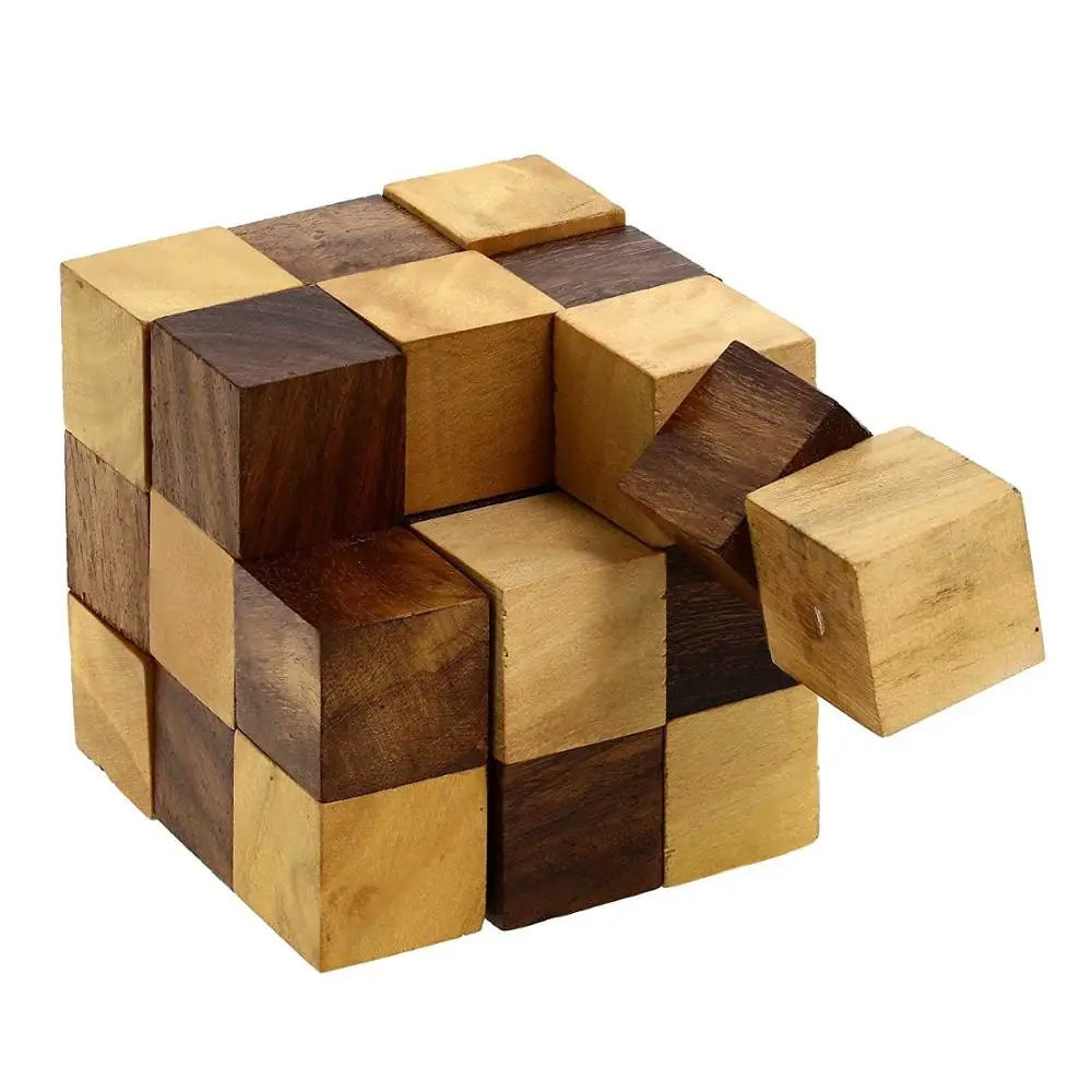 cubo rompecabezas madera