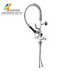 Commercial Pre Rinse Mixer Kitchen Sink Faucet with Add on Tap and Pull Out Spray
