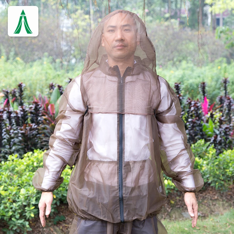 Outdoor Durable Polyester Insect Net Jacket Body Mosquito Suit Mosquito