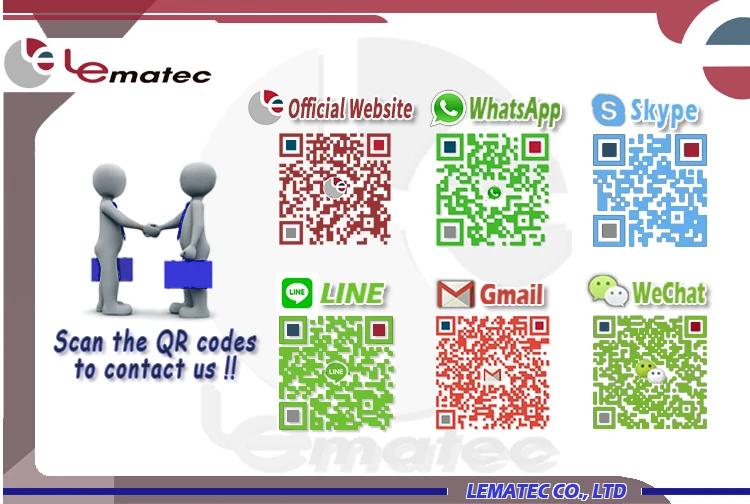 Scan the QR codes to contact LEMATEC !!