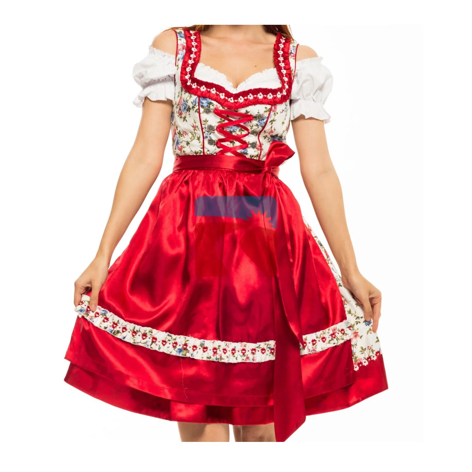 Women Oktoberfest Dress German Bavarian Dirndl Beer Maid Costumes Uniform Sexy Women Flower