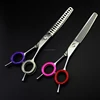 7inch fish bone Teeth Pet Dog Upward Curved Thinning Scissors Professional Shear