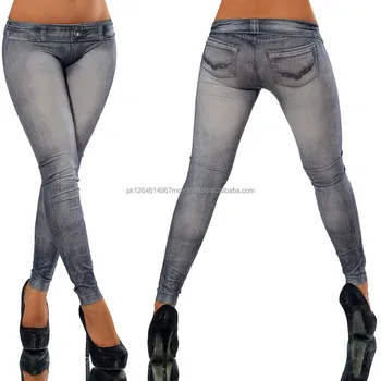 jeans print leggings