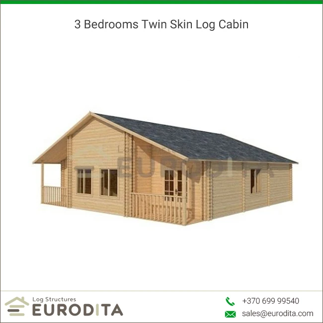 Latest Design Luxury 3 Bedrooms Twin Skin Log Cabin Exporter Buy Log Cabin 3 Bedrooms Twin Skin Log Cabin Log Cabin Exporter Product On Alibaba Com