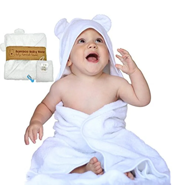 100% Organic Bamboo Baby Hooded Towel Wholesale Custom Hooded Baby ...