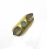Smoky quartz blue chalcedony gold vermeil ring cuff ring in boho style boho jewelry / gemstone statement big ring