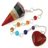 Chakra Bonded Faceted Cone Pendulum