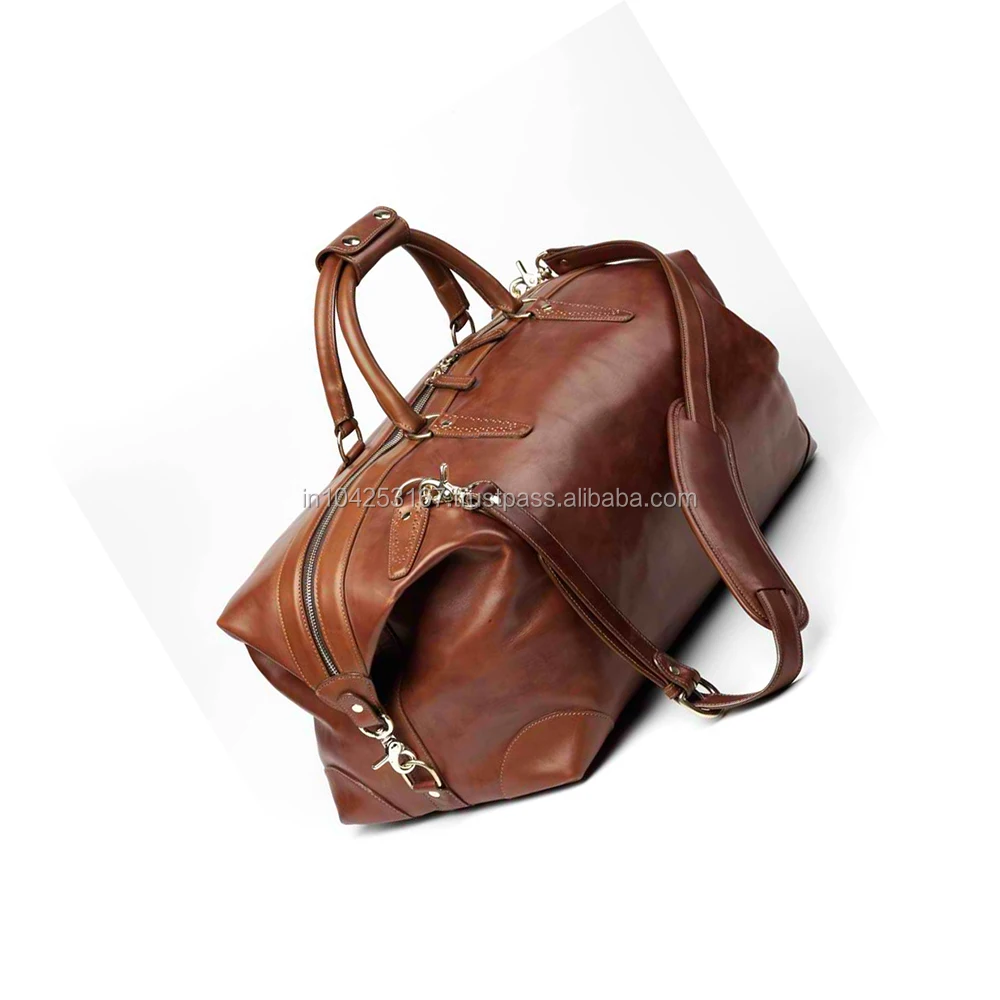 full grain leather travel bag