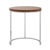 industrial and antique vintage rustic iron and mango wood tray top round side table end table bed side living room furniture