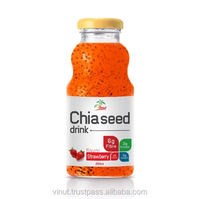 Bulk Chia Seed Drink 290ml Healthy Beverage Chia Seed With Strawberry ...