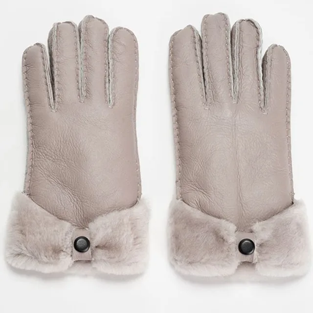 genuine fur mittens