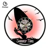 Preciser Hollow Windsurfing Ships Shape Creative Hanging Antique Vinyl Record Wall Clock