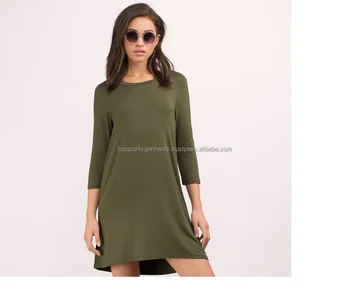 girls green tshirt dress