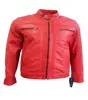 Fashion New Casual Men's Red Deluxe Biker Style Real Soft Nappa Leather Jacket Up to the mark quality by taidoc intl