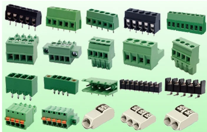 Green Phoenix Connector Contact Terminal Block With 3.81mm 3.5mm 7.62mm ...