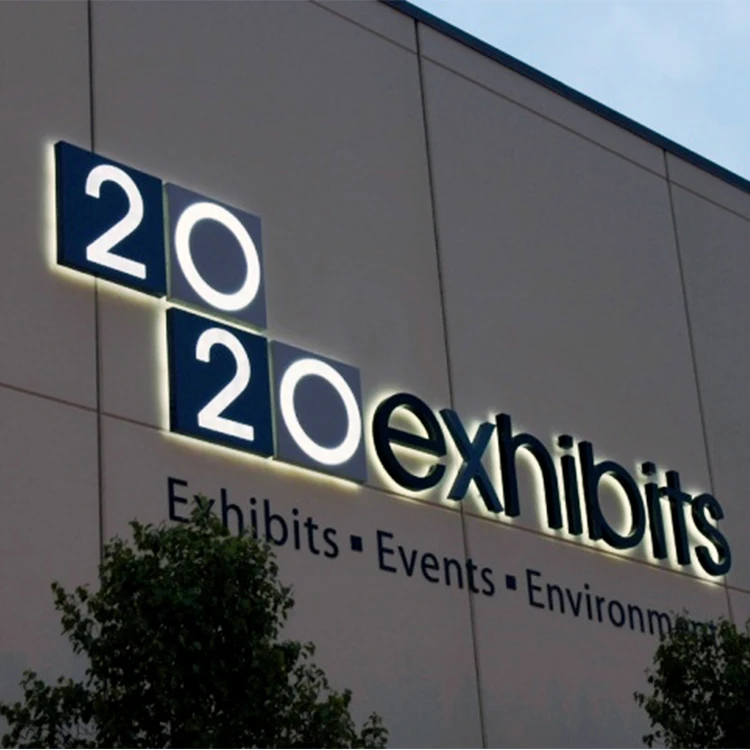 Factory Backlit Logo Sign Banner Signs For Business Brass Door