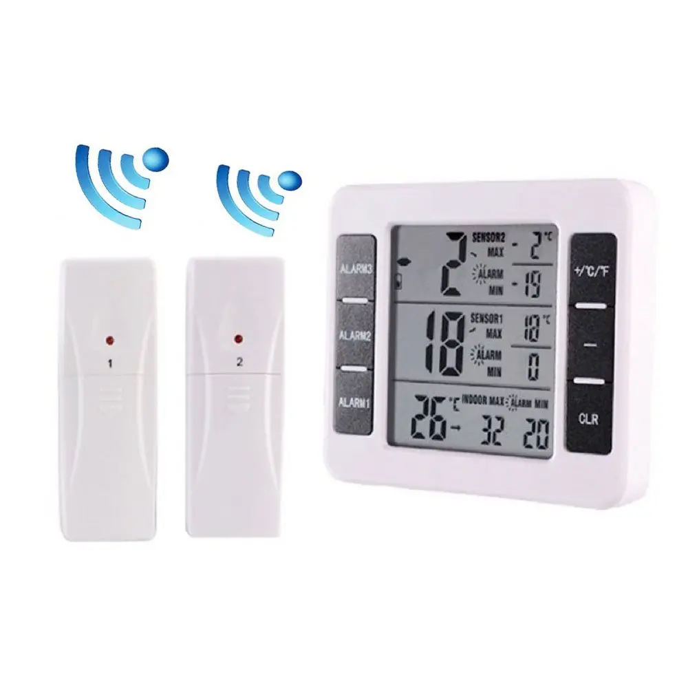 Thermometer with Alarm Each Model 61161-364 VWR Refrigerator//Freezer Thermometers