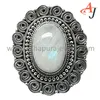 Designer Rainbow Moonstone Bezel Setting 925 Sterling Silver Ring, Gemstone Silver Jewelry, Wholesale Silver Jewelry