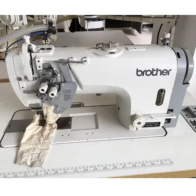 Used Brother 8450b Double Needles Industrial Lockstitch Sewing Machine
