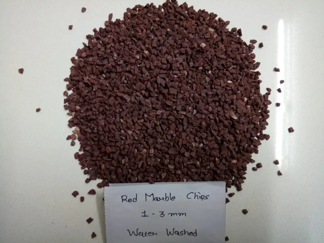 red marble chips