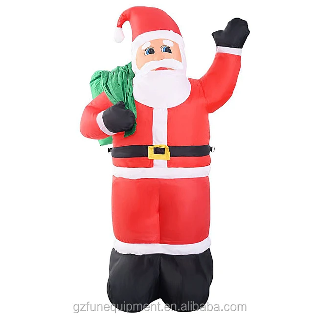 Funny Inflatable Santa Claus For Outdoor Lighted Christmas Of Factory