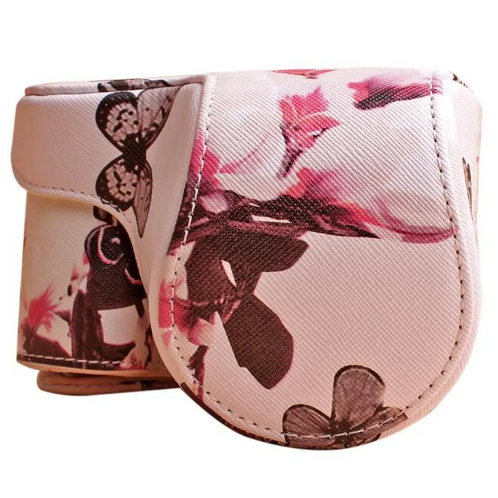 PU Leather Camera Bag for Sony A6000 A6300,Turpro PU Leather Flower Case Cover Pouch Bag with Shoulder Strap for Sony Alpha A6000 A6300 Camera with 16-50mm Lens (White)
