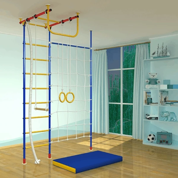 Swedish Wall Ladder Home Gym For Kids Children's Home Gym - Swedish ...