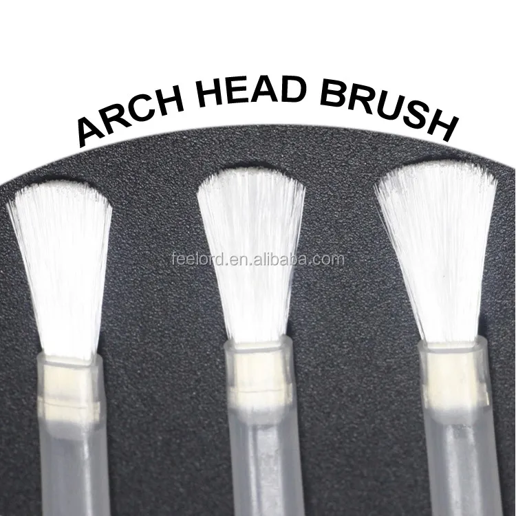 Arch Head Gel Nail Polish Brush White/black Bristle Brush For 13/15mm Neck Nail Polish Bottle