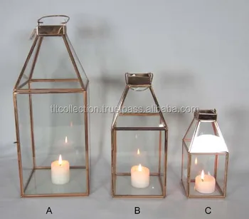 Copper Lantern Candle Lanterns Gl Holder Tall Holders Bulk Votive Product