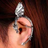 Vintage Clip Earrings Dragon Shape Hanging Left Earrings