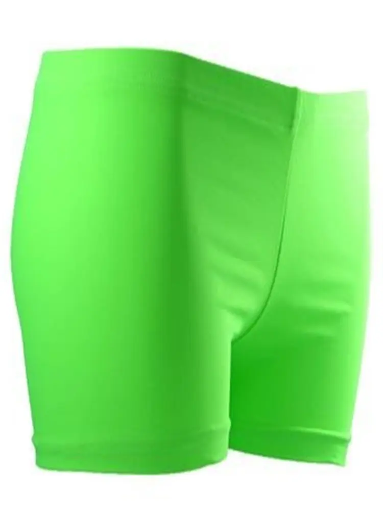 neon green compression shorts