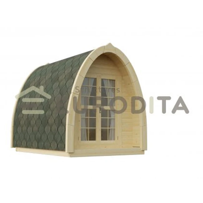 Wooden Log Good Quality Insulated Camping Pod 2 4x4 0m View