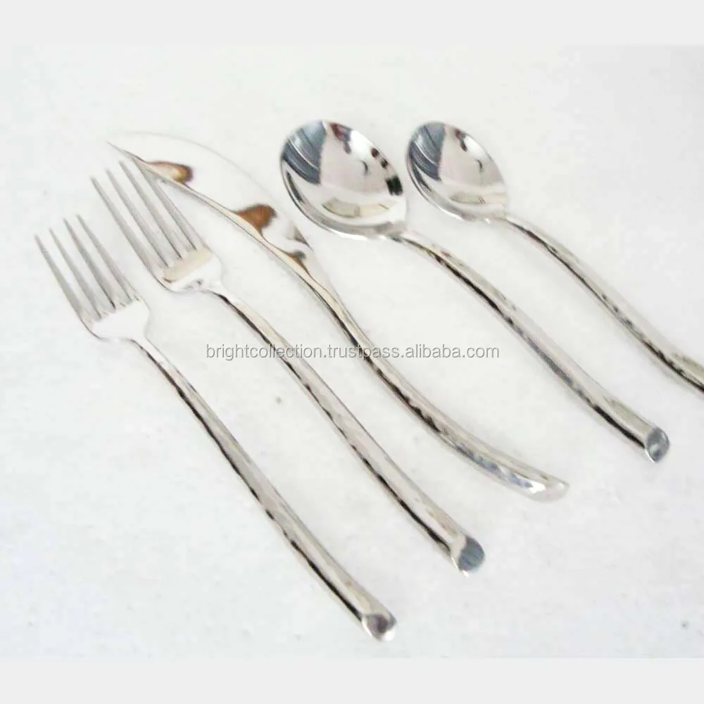 Stainless Steel Royal Cutlery Set Silverware Round New Design Handle
