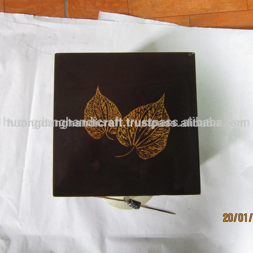 Luxury lacquer wooden gift box wooden packaging box wooden jewelry box made in Vietnam